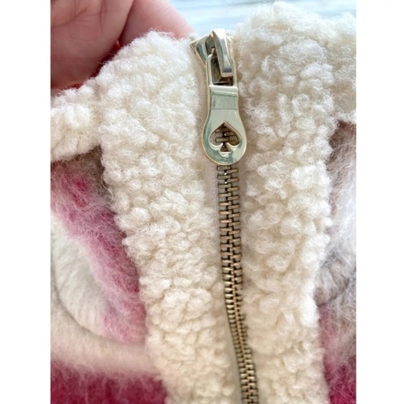 NWT kate spade new york Belted Maxi Wool with Sherpa Detail - Picture 3 of 10